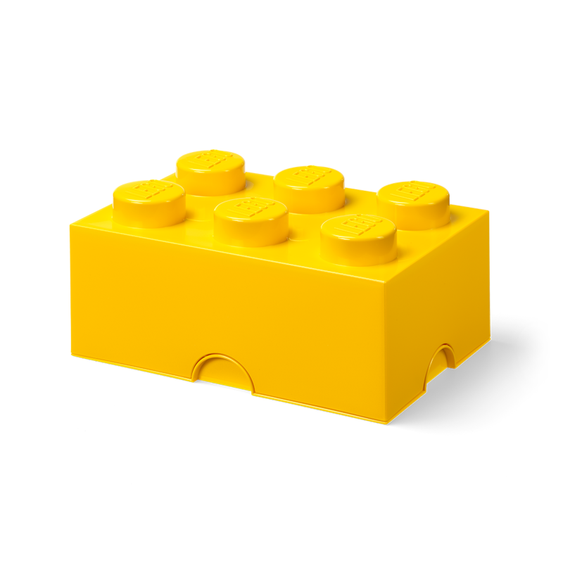 LEGO® Brick Storage Box 6 Knobs, Yellow