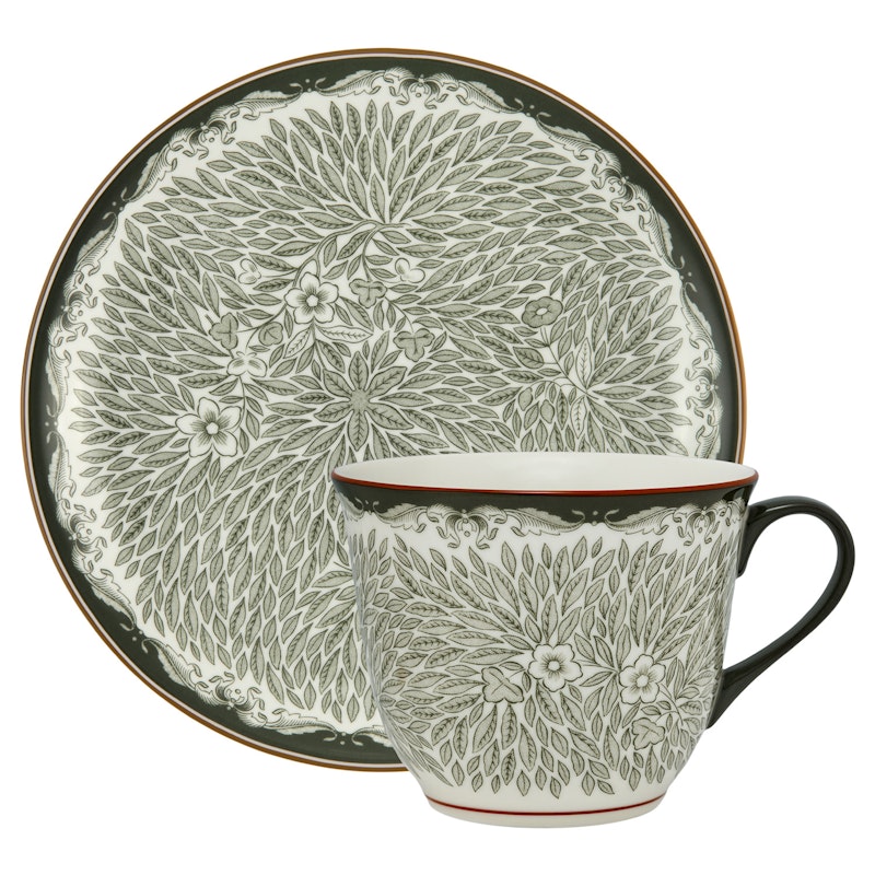 Ostindia Floris Mug & Plate, Green