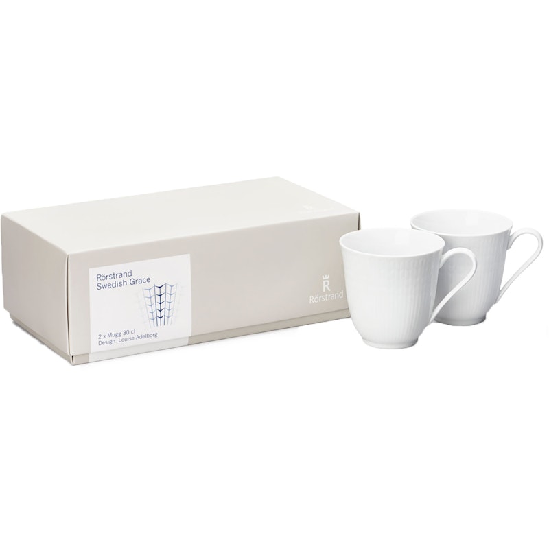 Swedish Grace Mug 30 cl 2-Pcs, Snow (White)