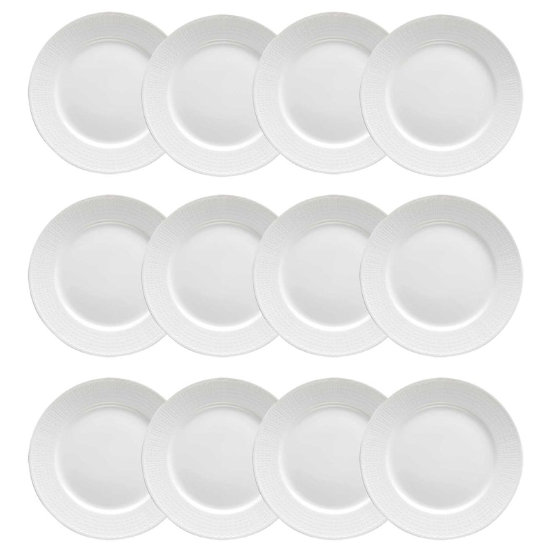 Swedish Grace Plate 27 cm Snow (White), 12 Pcs