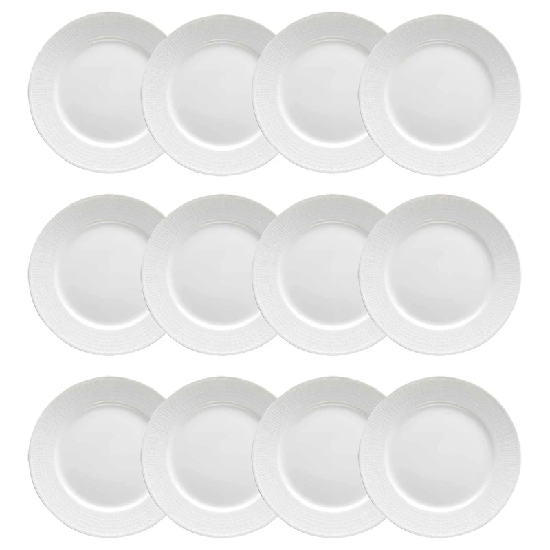Swedish Grace Plate 27 cm Snow (White), 12 Pcs