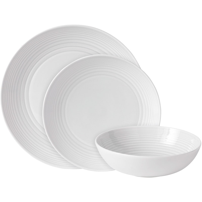 Maze White Dinnerware 12-pack