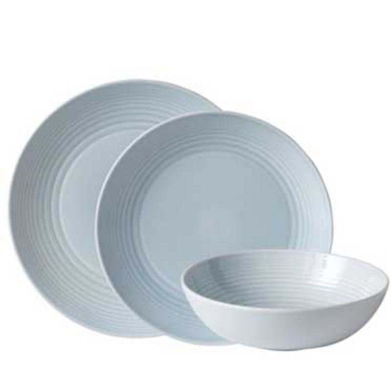 Maze Blue Dinner Set, 12-Pcs