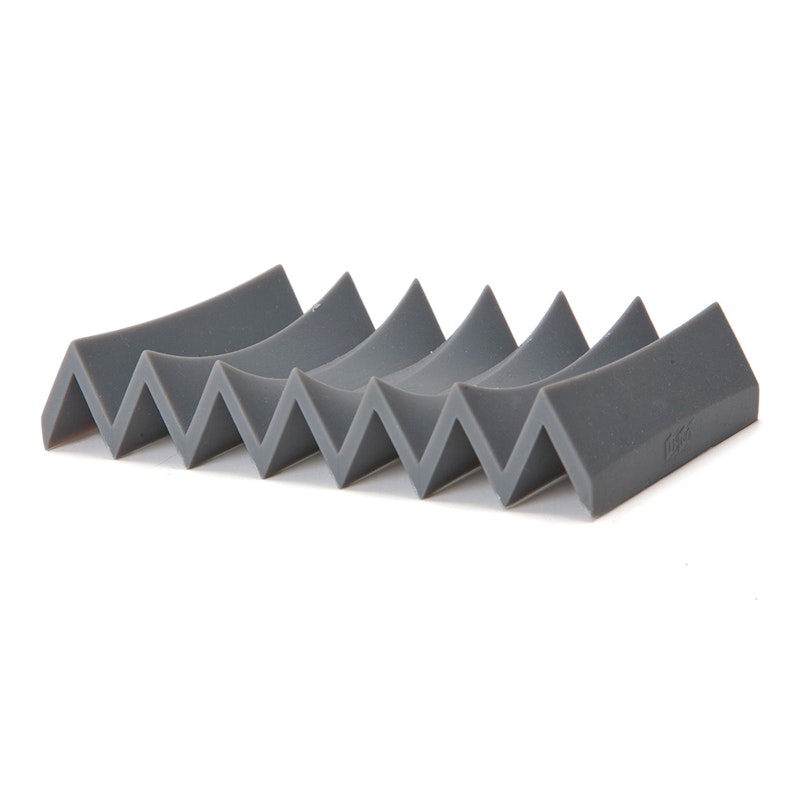 ZigZag Soap Dish Rubber, Grey