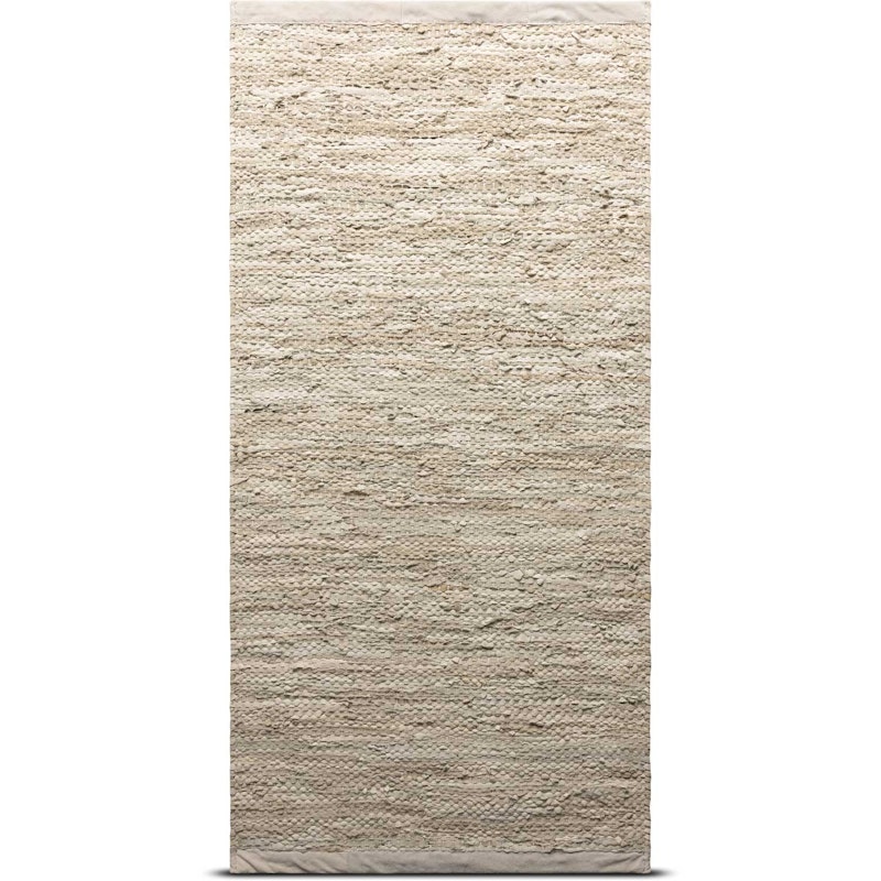 Leather Rug 140x200 cm, Beige