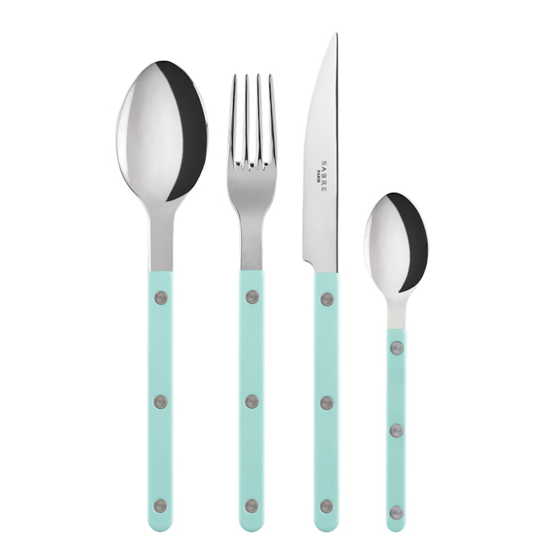 Bistrot Cutlery Set 24 Pieces, Pastel Green