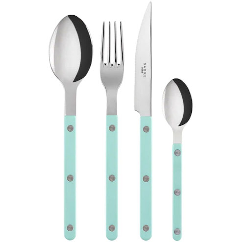 Bistrot Cutlery Set 4 Pieces, Pastel Green