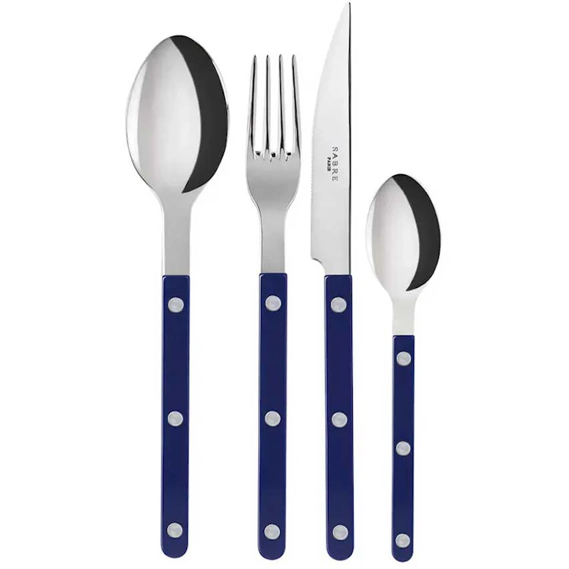 Bistrot Cutlery Set 24 Pieces, Navy Blue