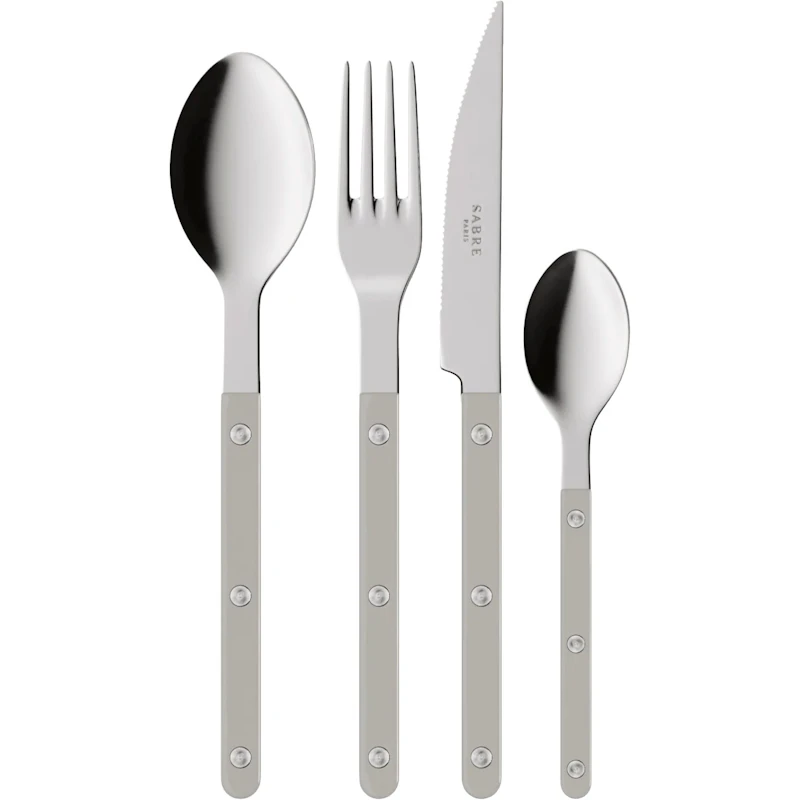 Bistrot Cutlery Set 4 Pieces, Grey