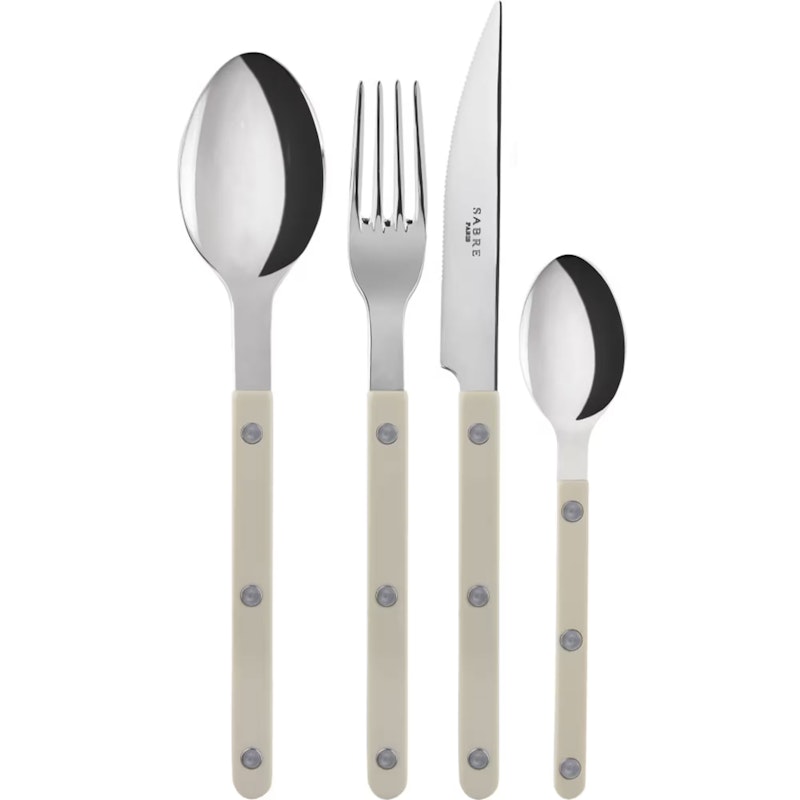 Bistrot Cutlery Set 4 Pieces, Light Khaki