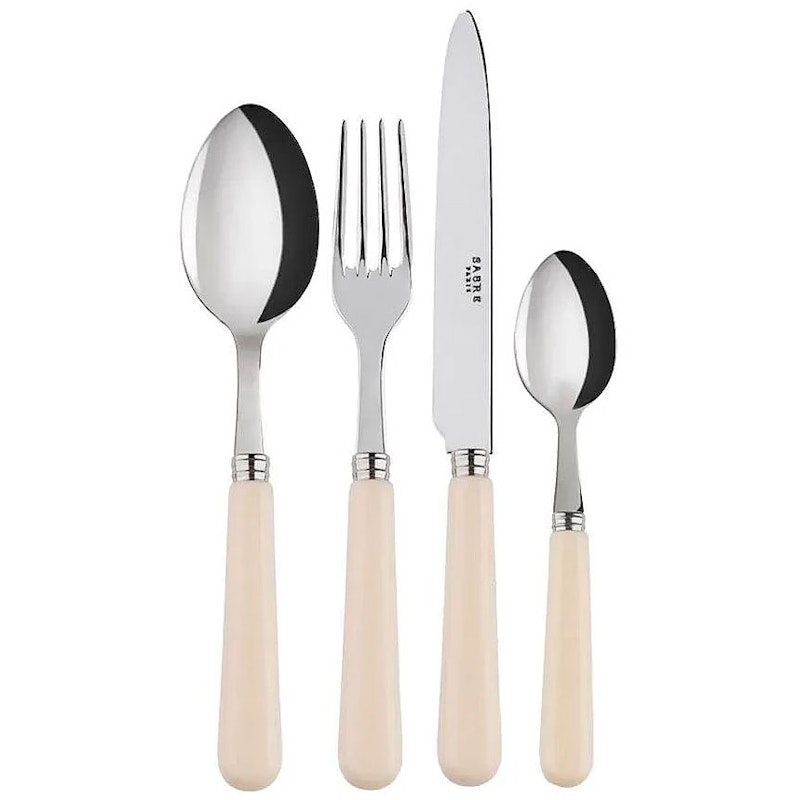 Cutlery Set 4 Pieces Pop Unis Ivory Sabre Paris