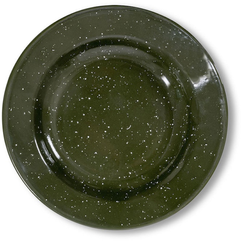 Doris Plate Enamel Ø20 cm, Green