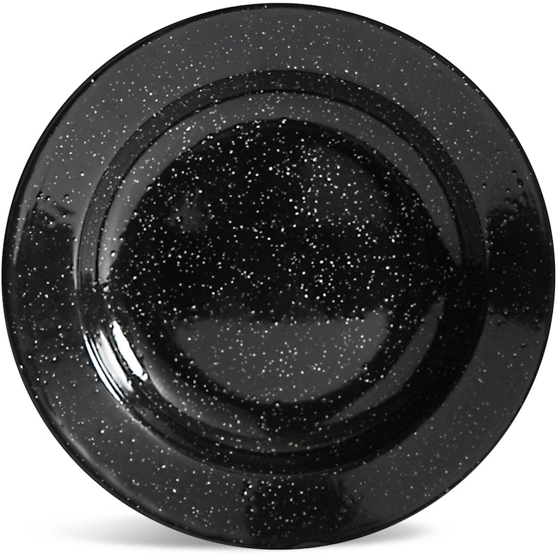 Doris Plate Enamel Ø20 cm, Black