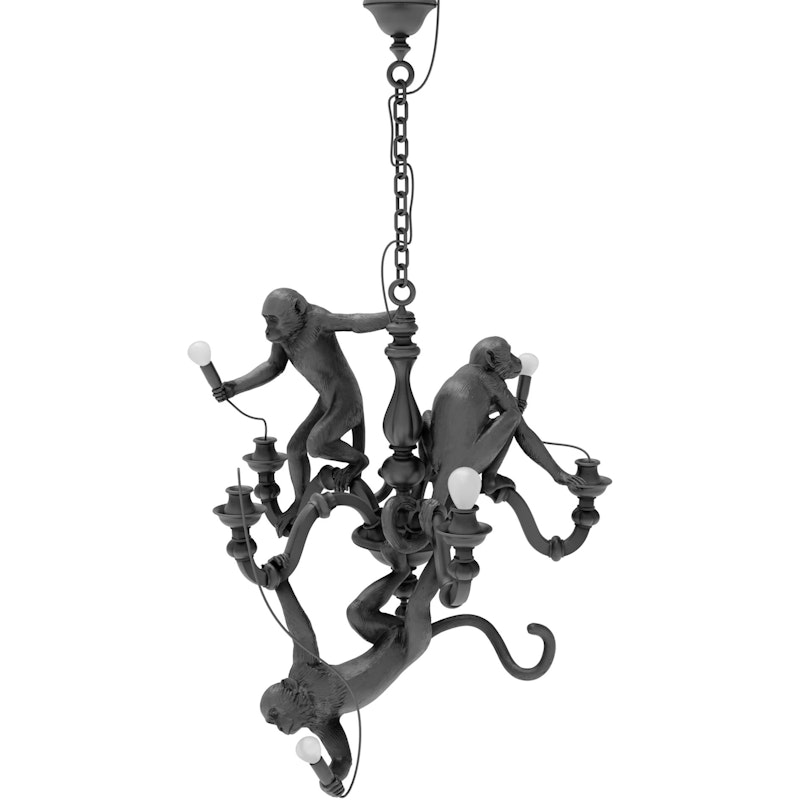 Monkey Chandelier, Black