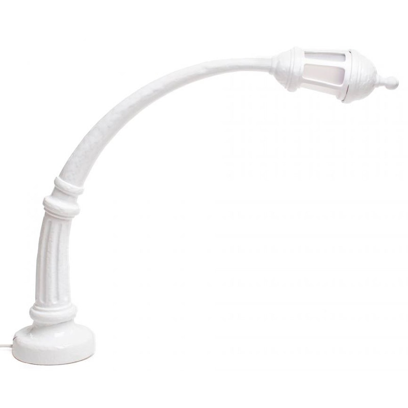 Street Lamp Table Lamp, White