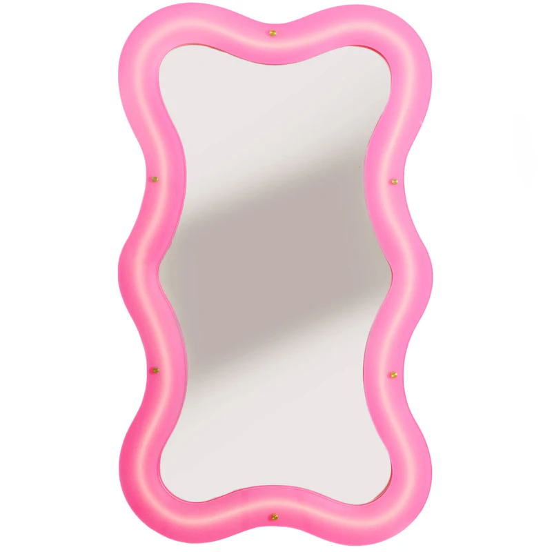 Supercurve Tiny Tall Mirror, Pink