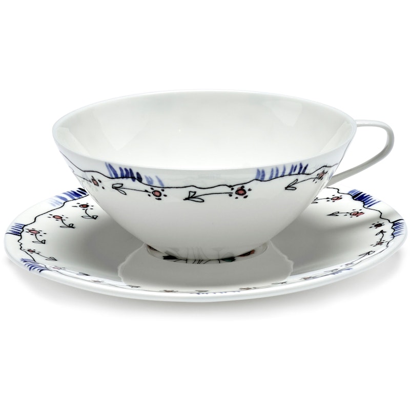 Anemone Milk Teacup With Saucer