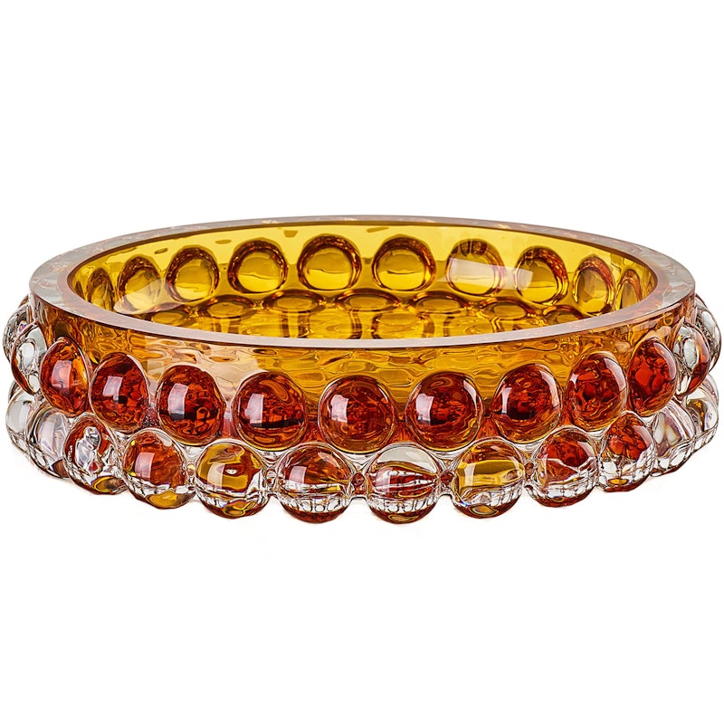 Boule Plateau, Clear Bowl Ø24 cm, Amber