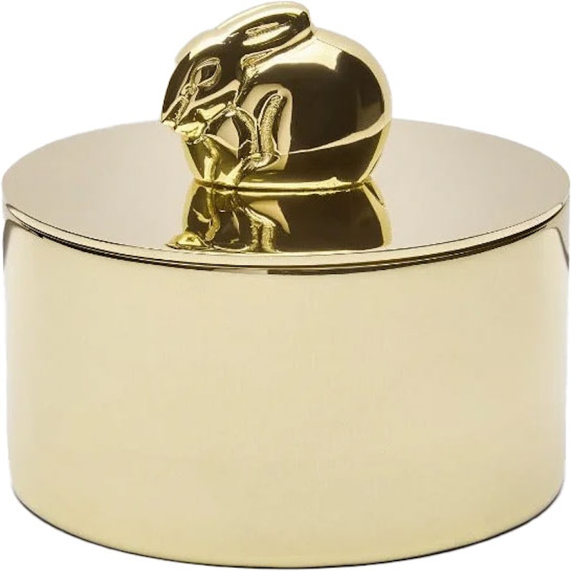 Lisa Larson X Skultuna Box With Rabbit, Brass