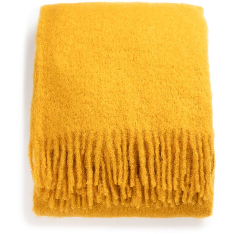 Mohair Blanket 130x170 cm, Mustard