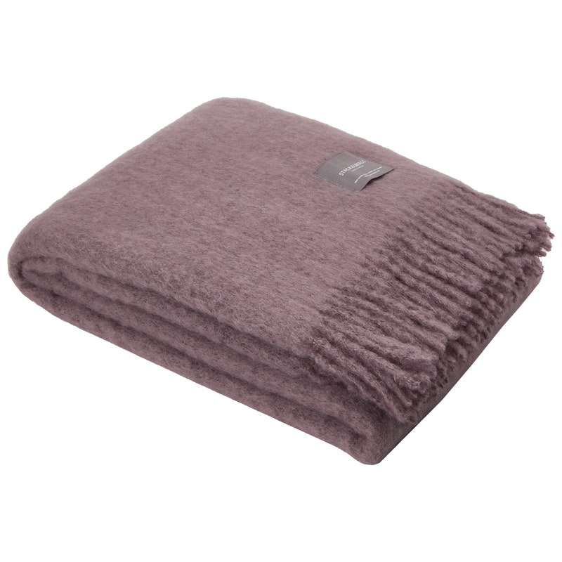 Mohair Blanket Rolled Fringe 130x170 cm, Lavender