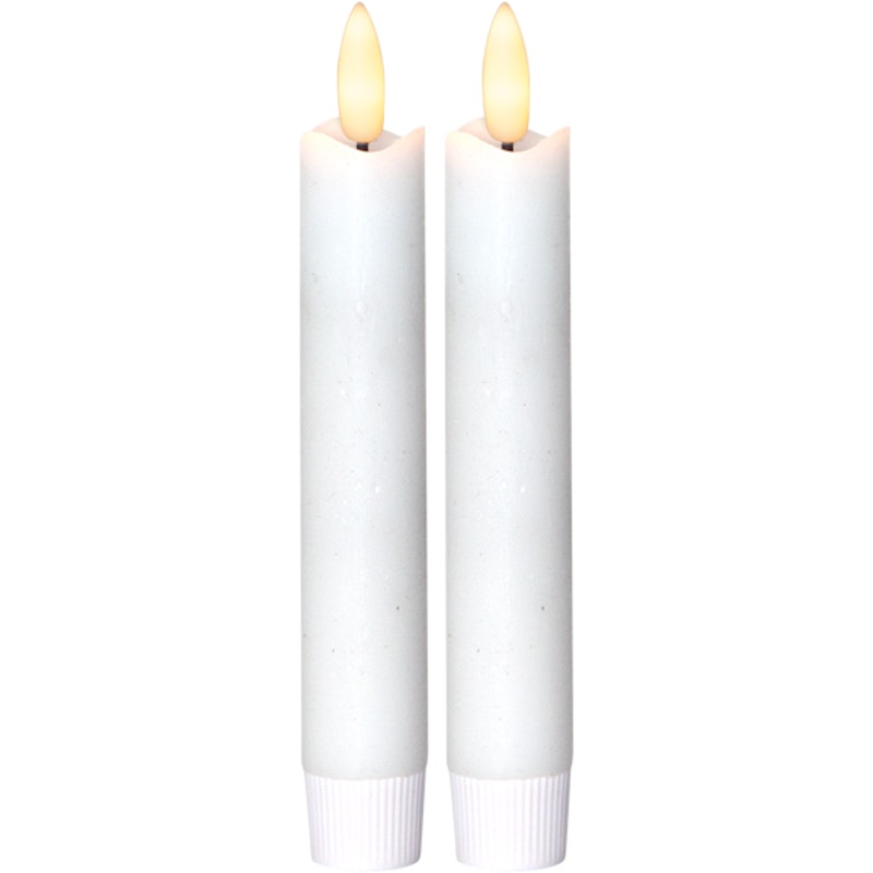 Flamme LED Antique Candle White 2-pack, 15 cm