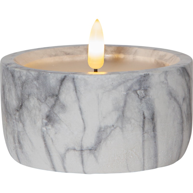 Flamme LED Pillar Candle Marble, 7,5 cm