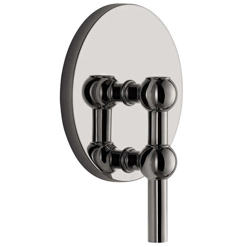 Wall Candle Holder, Black Chrome
