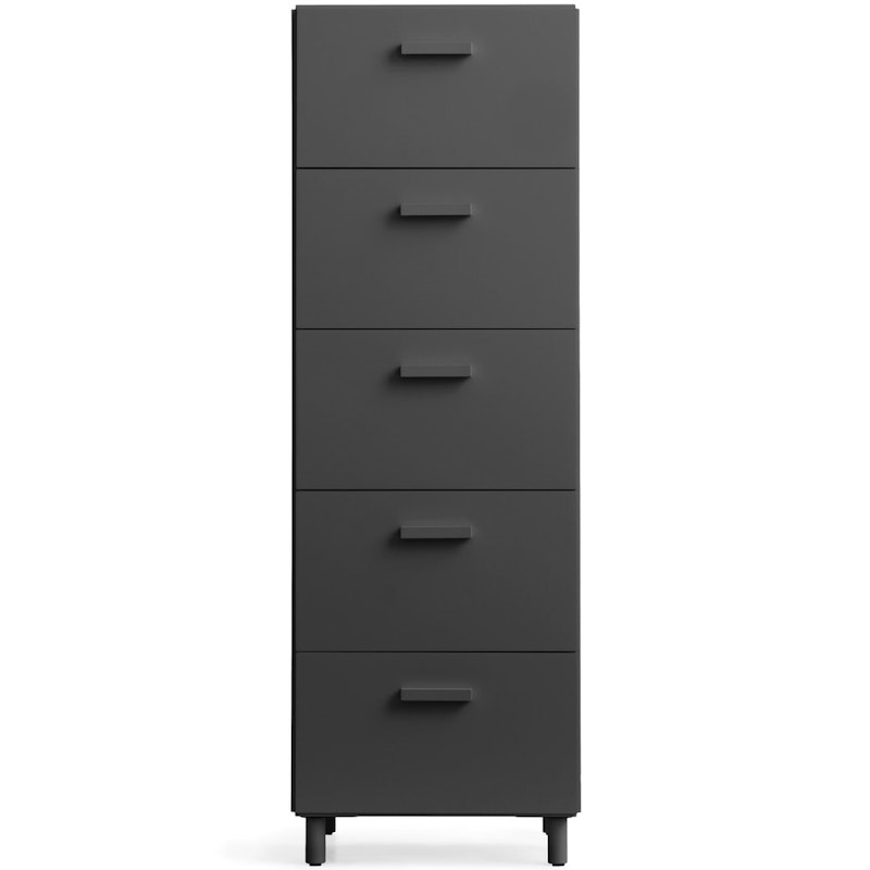 Relief Chest Of Drawers Tall With Legs, Grey