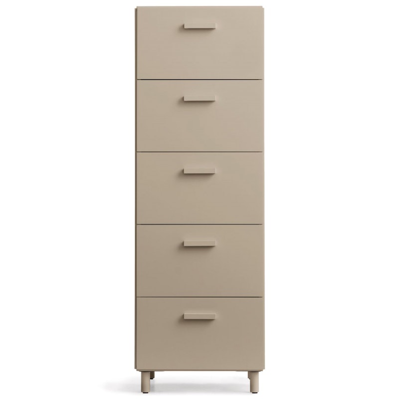 Relief Chest Of Drawers Tall With Legs, Beige