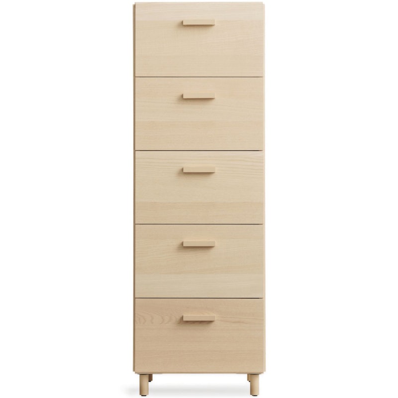 Relief Chest Of Drawers Tall With Legs, Ash