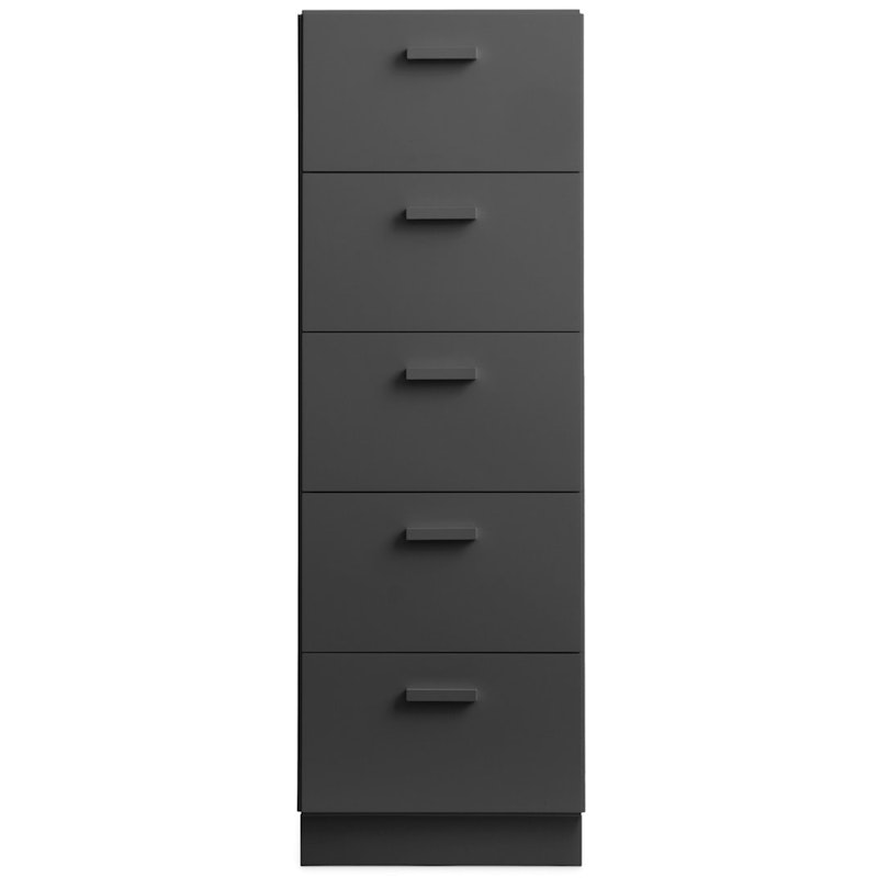 Relief Chest Of Drawers Tall With Plinth, Grey