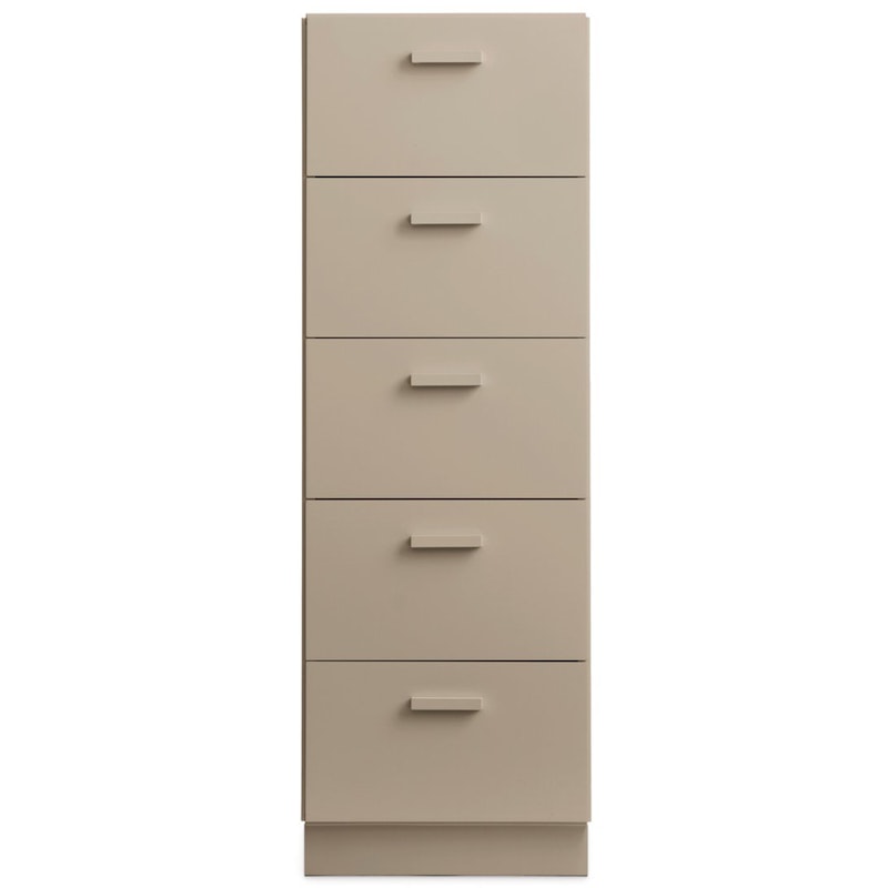 Relief Chest Of Drawers Tall With Plinth, Beige