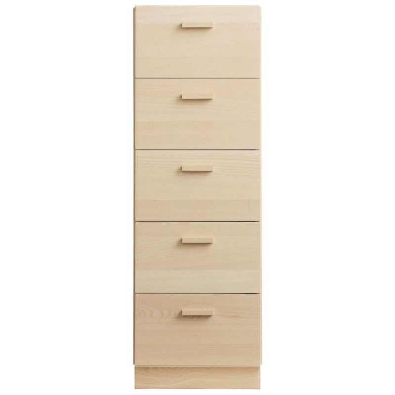 Relief Chest Of Drawers Tall With Plinth, Ash