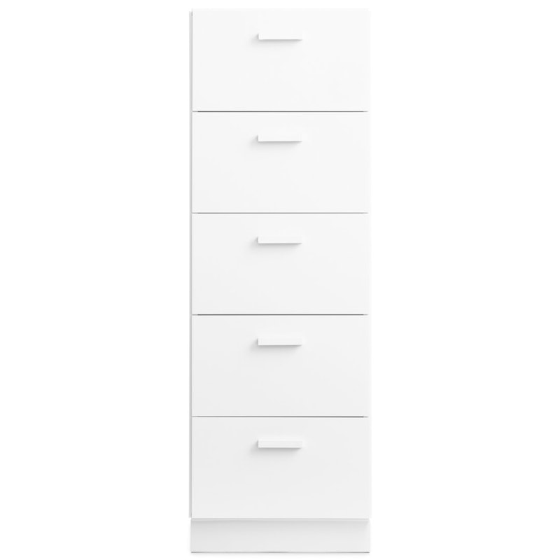 Relief Chest Of Drawers Tall With Plinth, White