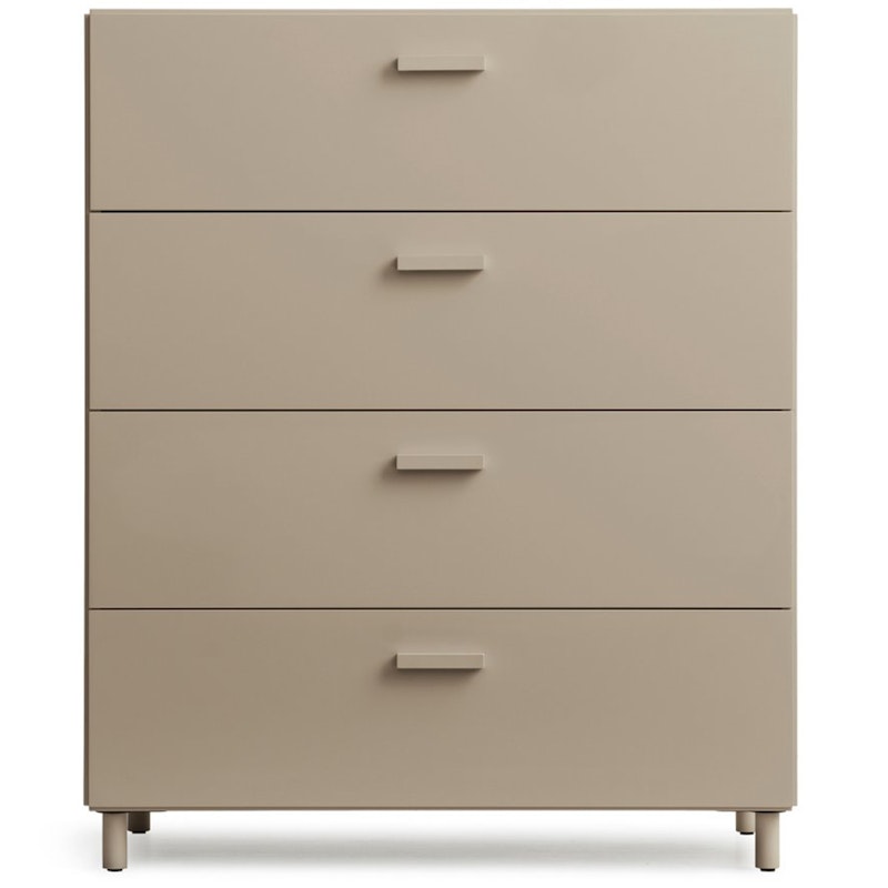 Relief Chest Of Drawers Wide With Legs, Beige