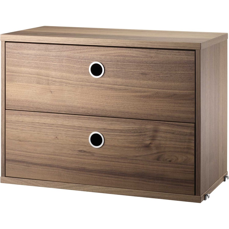 String Chest Of Drawers 58x30 cm, Walnut