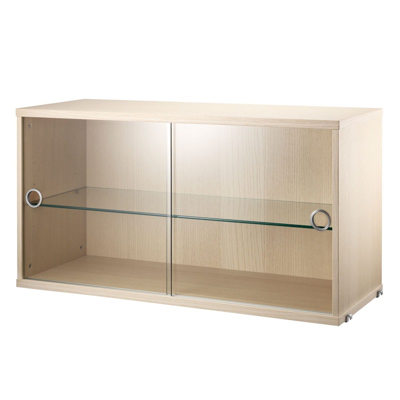 String Display Cabinet 30x78 cm, Ash