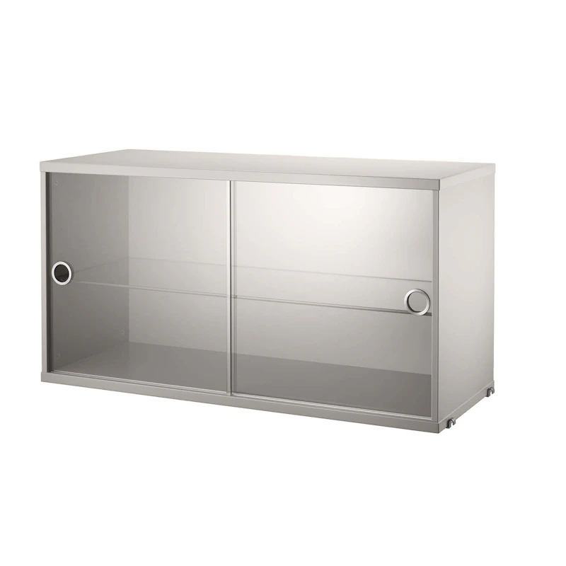 String Display Cabinet 30x78 cm, Beige