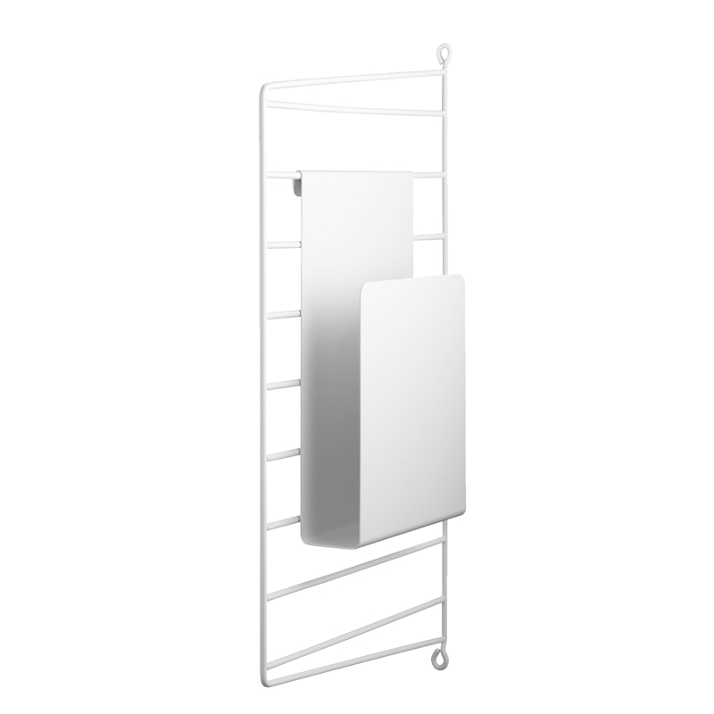 String Magazine Rack, White