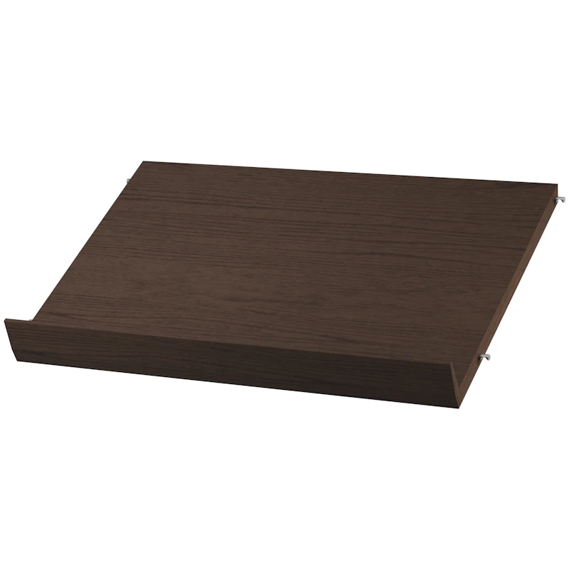 String Magazine Shelf 58x30 cm, Dark Oak