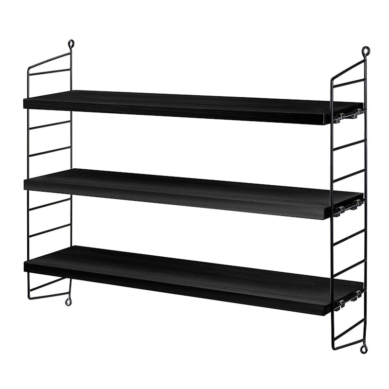 String Pocket Shelf, Black Ash