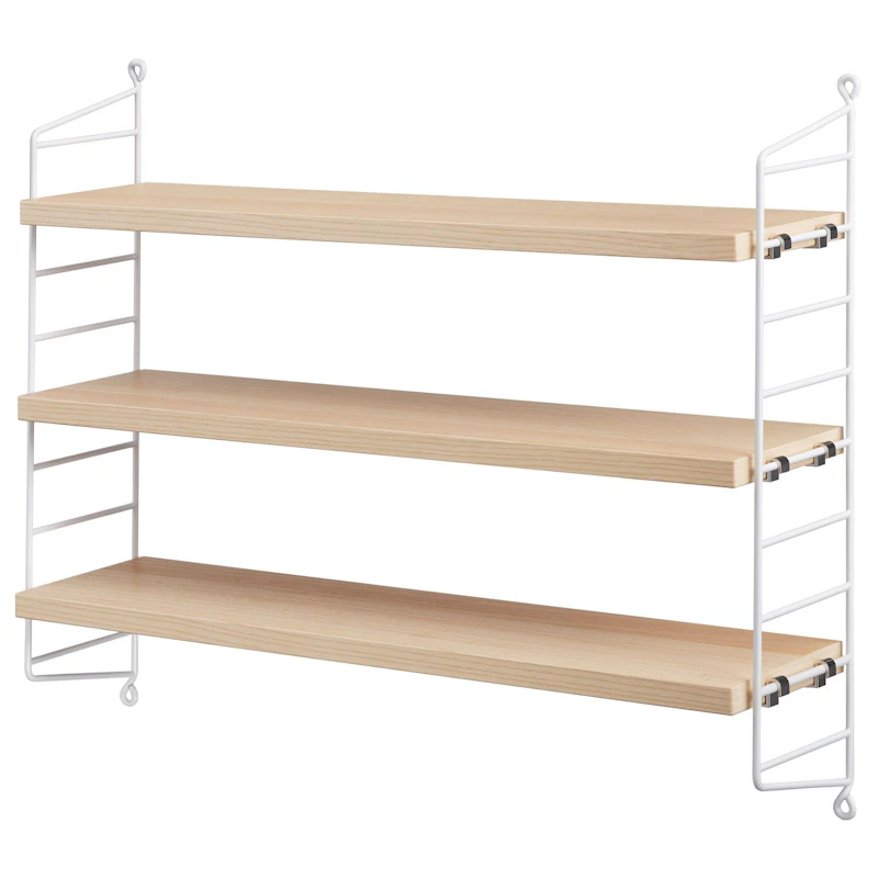 String Pocket Shelf, Ash / White