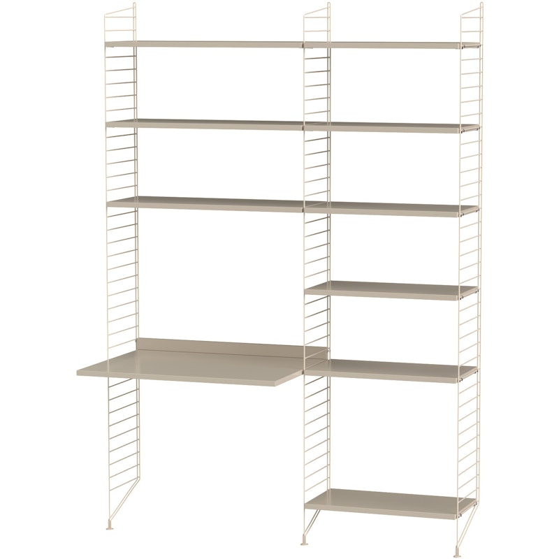 String Shelf Combination B Workplace, Beige