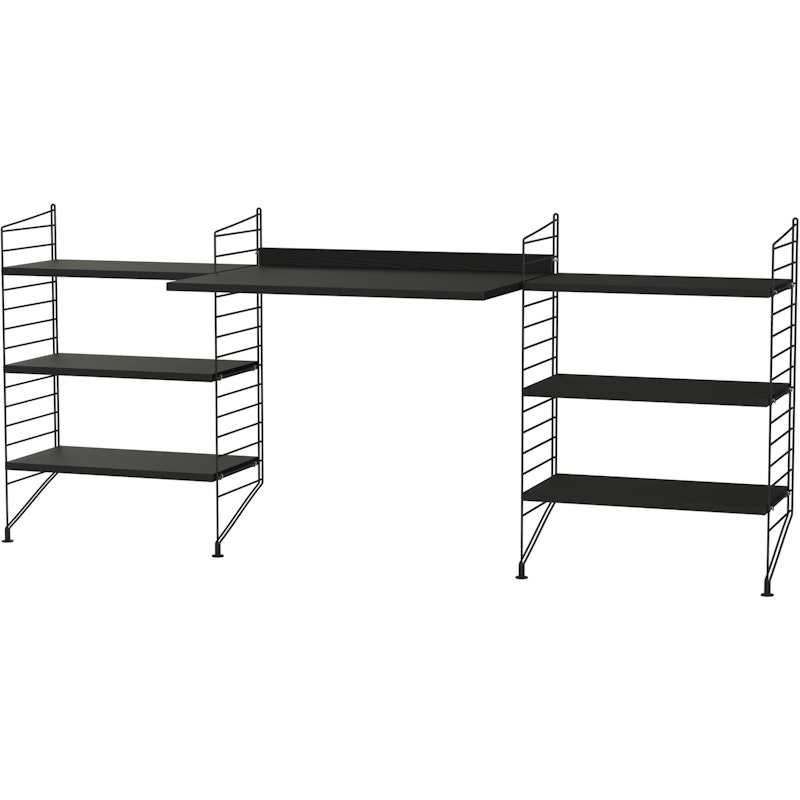 String Shelf Combination D Workspace, Black