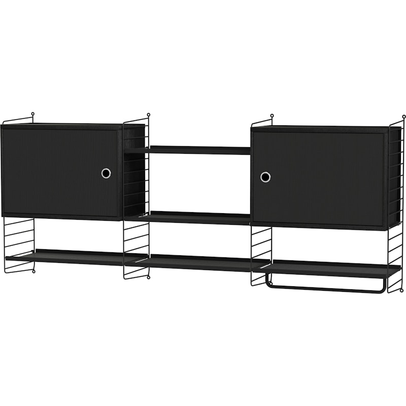 String Shelf Combination M Kitchen, Black