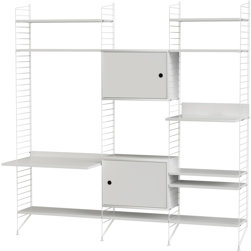 String Shelf Combination P Living Room, White