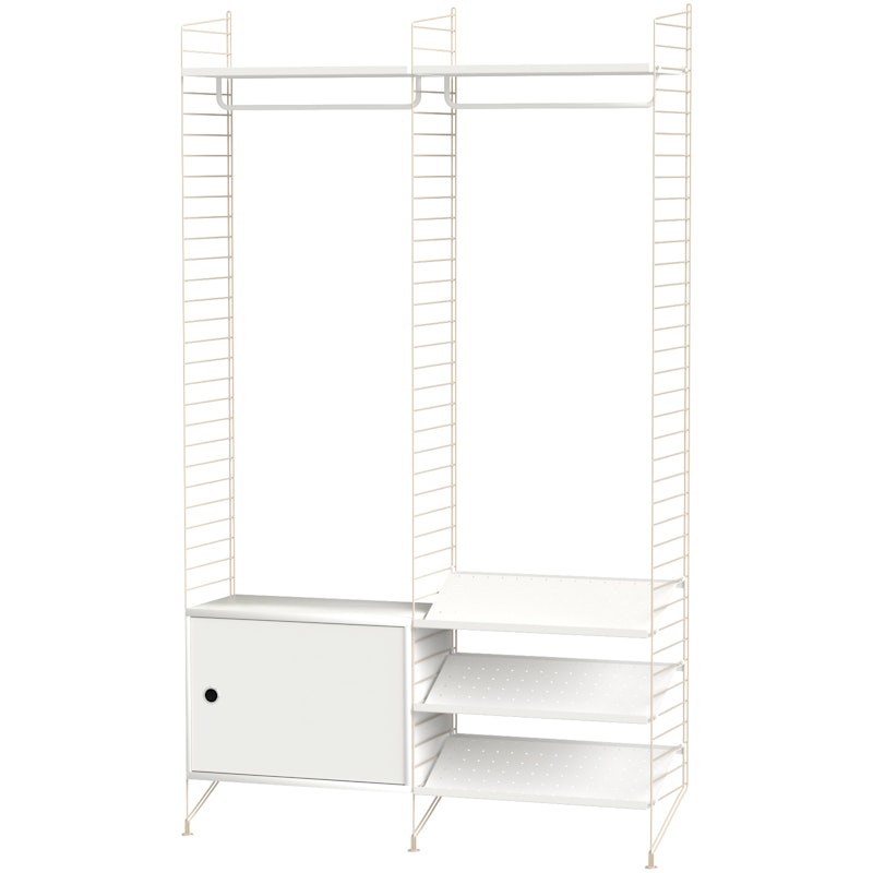 String Shelf Combination S Hall, White / Beige