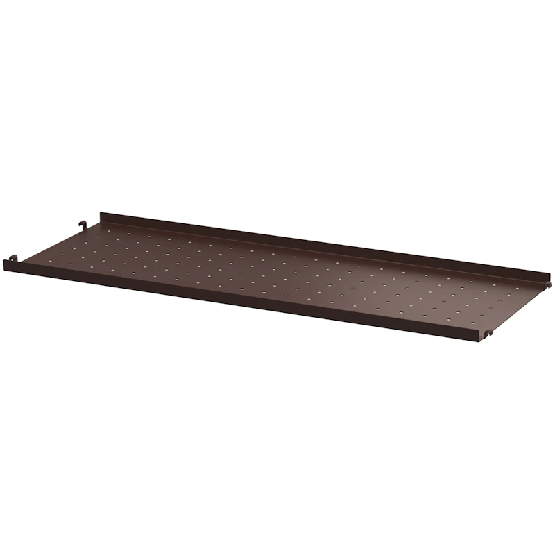 String Shelf With Low Edge Metal 78x30 cm, Dark Brown