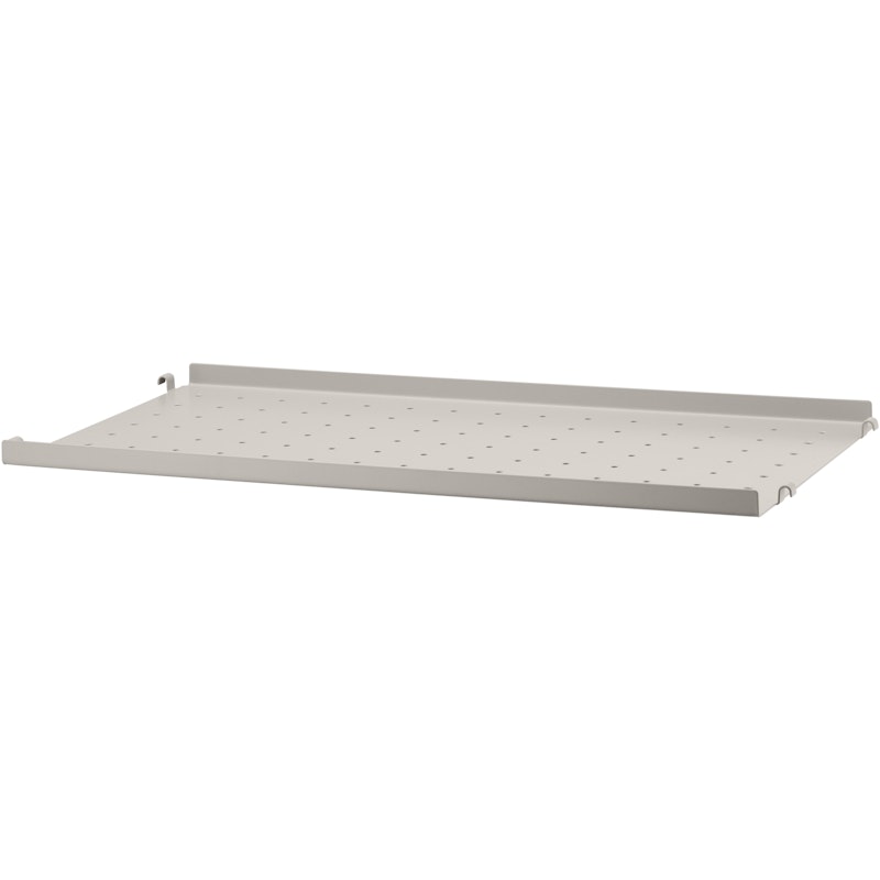 String Shelf With Low Edge Metal 30x58 cm, Beige